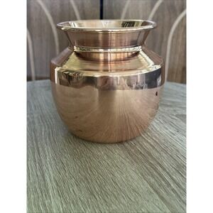 Copper Lota Prayer Temple Pooja Kalash Item Hindu Water Storage New Looking
